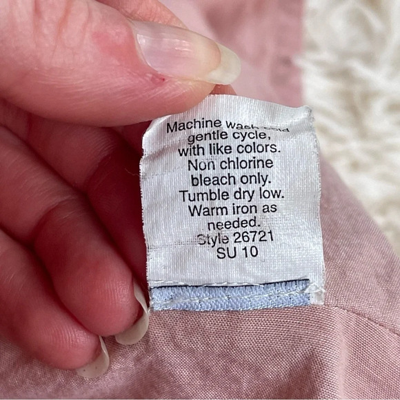 J Crew Skirt Cotton Lined Embroidered Tassels Pull On Boho dust pink Size M - Picture 3 of 8